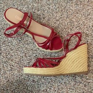 NWOB Colin Stuart Red Wedges NEVER WORN